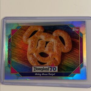 Disney Mickey Mouse Pretzel Trading Card - Blue, Purple, Gold Holo
